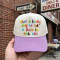 Colorful Pastel Quote 3D Embroidered Baseball Cap: What A Lovely Day Hat